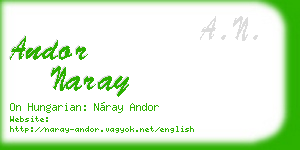 andor naray business card